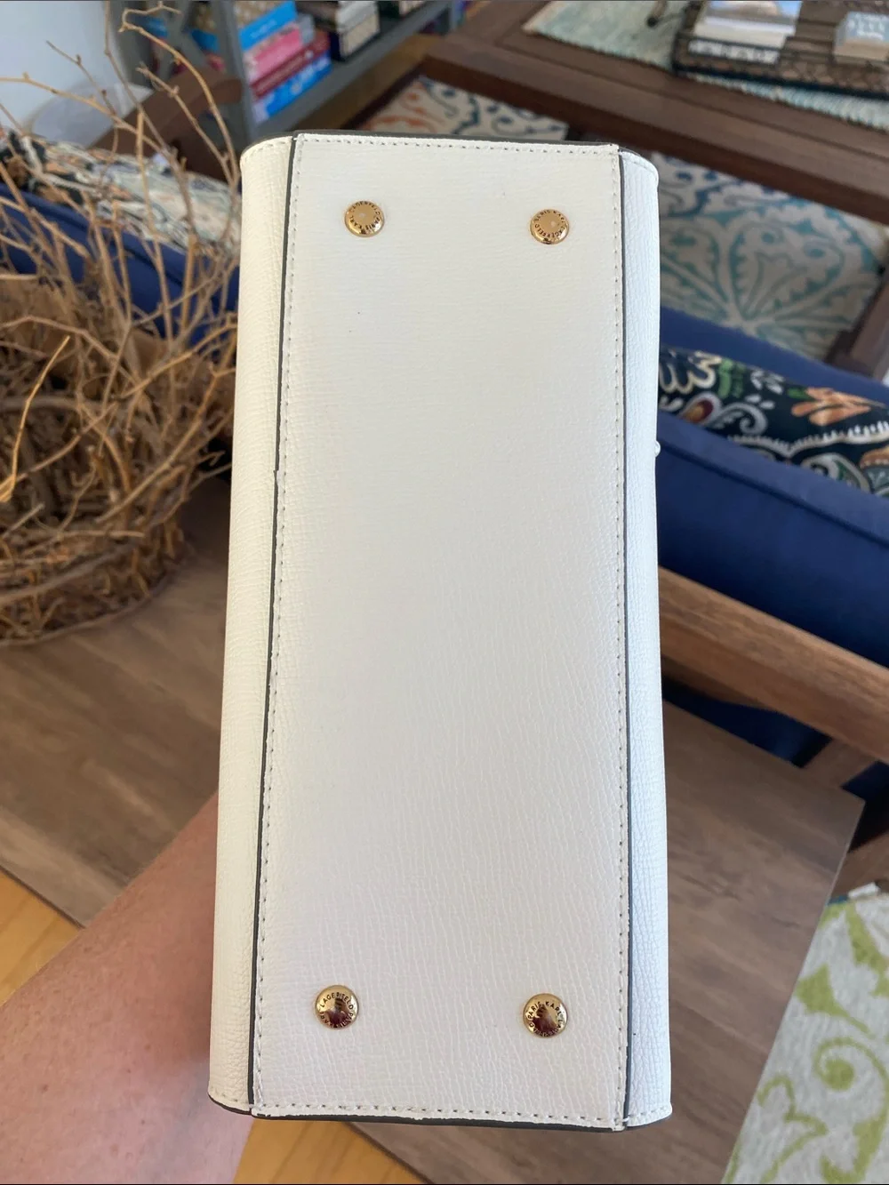 Karl Lagerfeld White BEAUTIFULLY Embellished Tote Bag